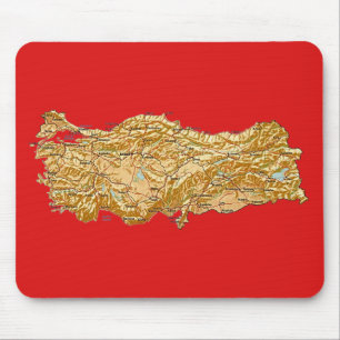 Mapa Mousepad de Turquia