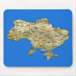 Mapa Mousepad de Ucrânia