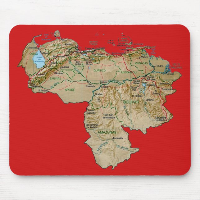Mapa Mousepad de Venezuela (Frente)