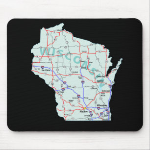 Mapa Mousepad de Wisconsin