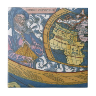 Mapa Mundial Antigo com Cláudio Ptolomeu, 1507
