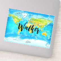 Mapa Mundial Clássico, Trip & Nome de etiqueta