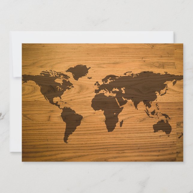 Mapa Mundial da Madeira Queimada (Frente)