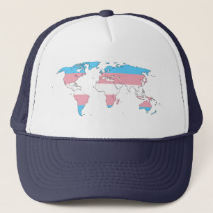 Mapa mundial de orgulho transgênero Boné