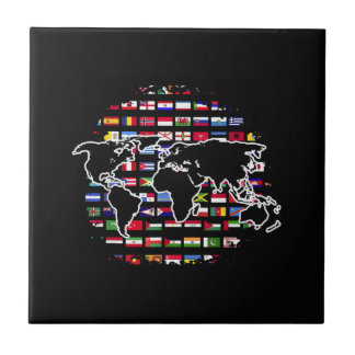 Mapa Mundial de Viagens Mapa Mundial Bandeiras Int
