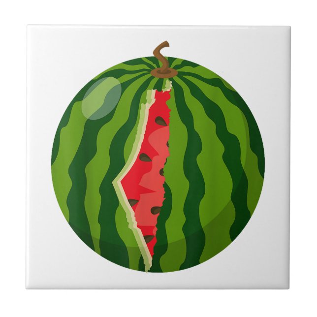 Mapa Palestino Melancia Caligrafia Árabe (Frente)