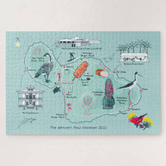 Mapa personalizável de Maui, Quebra-cabeça Hawaii 