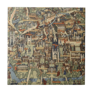 Mapa pictórico de Cambridge, Inglaterra