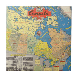 Mapa pictórico de Canadá - marcos