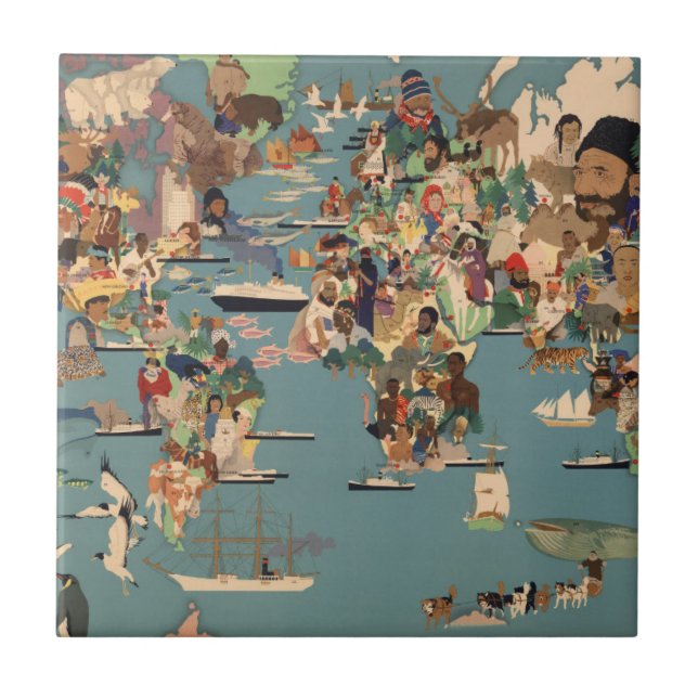 Mapa pictórico do mundo (Frente)