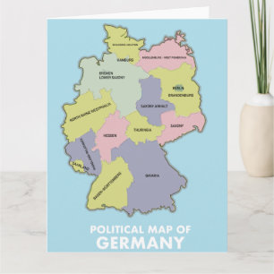 Mapa político da Alemanha Cartão postal