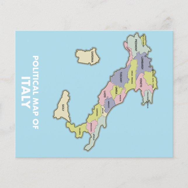 Mapa político da Itália Caneca de Café Two-Tone (Frente)