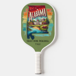 Mapa Retro Viagem do Estado do Alabama