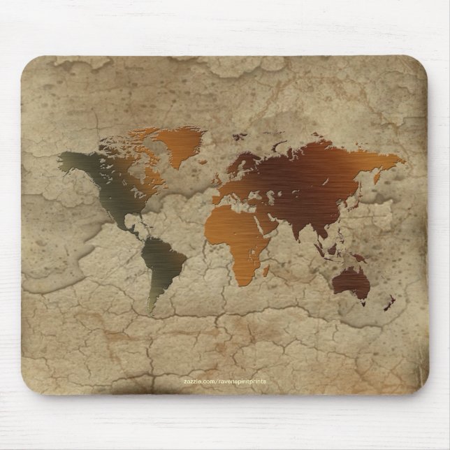 Mapa Russo da Terra do Mousepad do Mundo (Frente)