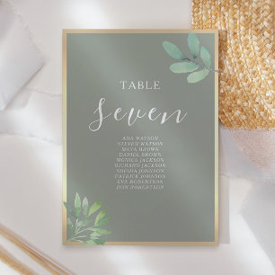 Mapa Rustic Elegant Sage Green Wedding Seating Cha