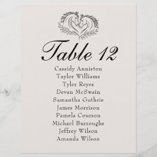 Mapa Rustic Horse Country Western Weding Seating C