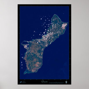 Mapa satélite do impressão da foto do poster de