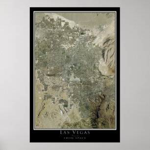 Mapa satélite do poster de Las Vegas Nevada