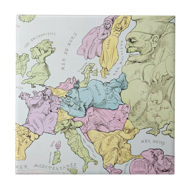 Mapa Satirical de Europa | 1871 (Frente)