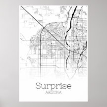 Mapa Surpresa - Arizona - Poster de Mapa da Cidade