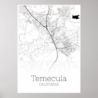 Mapa Temecula - Califórnia - Poster do Mapa da Cid