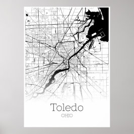 Mapa Toledo - Ohio - Poster do Mapa da Cidade