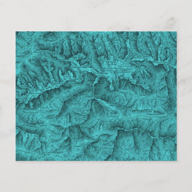 Mapa Topográfico de Montanha Azul (Frente)