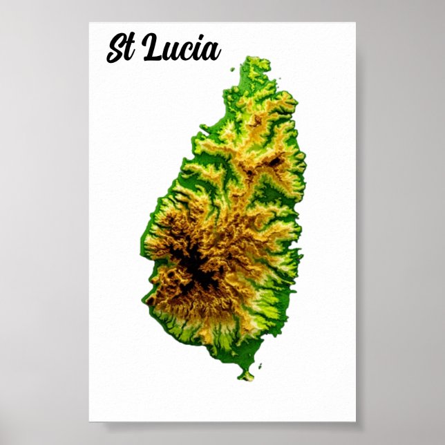Mapa verde da Rua Lucia Poster (Frente)