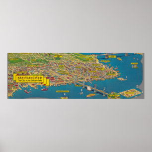 Mapa Vintage Da Poster De São Francisco
