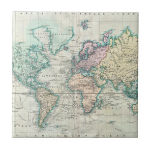 Mapa Vintage do Mundo (1801)