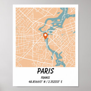 Mapas Personalizados, Impressões de Mapas de Cidad