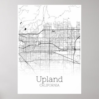Mapeamento de Upland - Califórnia - Poster do Mapa