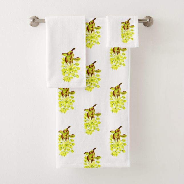 "Mapeamentos de Feliz" num conjunto de toalhas de  (Insitu)