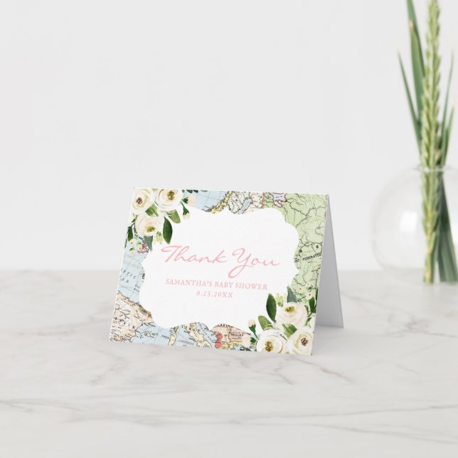 Mapear Cartões de agradecimentos de Chá de fraldas (Frente)