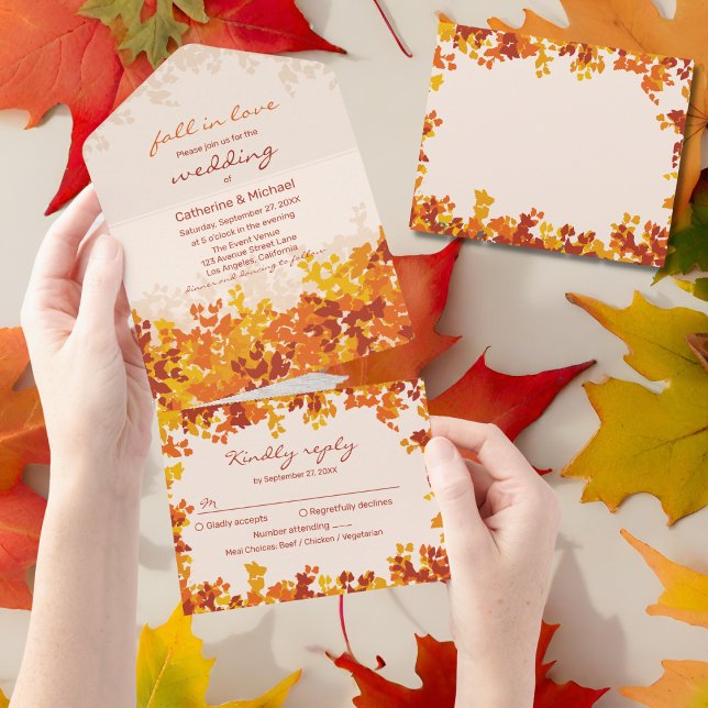 Maple Deixa Orange & Terracotta Autumn Casamento (Criador carregado)