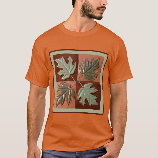 "Maple leaf Art" sobre camiseta masculina (Frente)