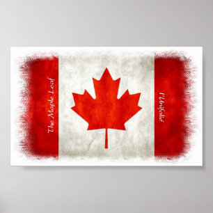 Maple Leaf - l'Unifolié Canadian Flag Poster