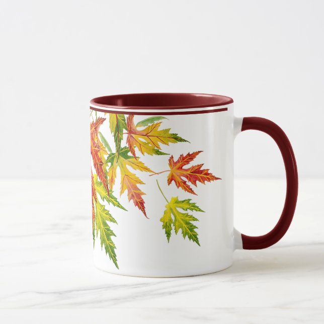 Maple prateado numa caneca combinada (11 oz) (Direita)