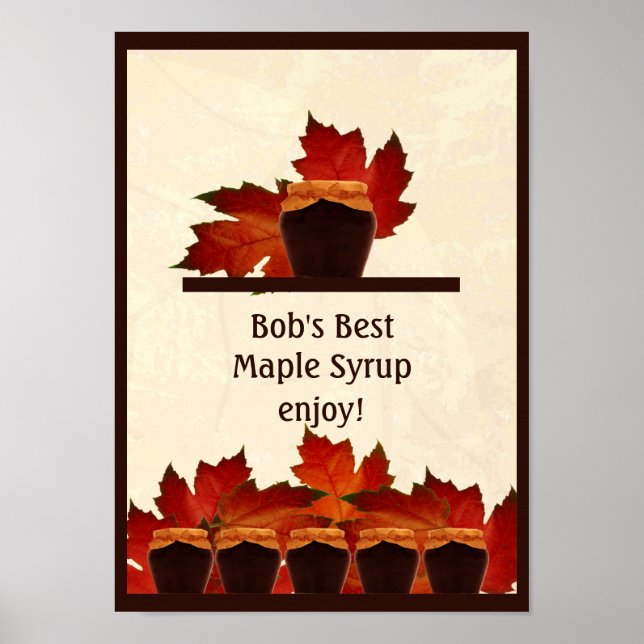 Maple Syrup Country Kitchen Poster (Frente)
