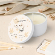 Maple Vanilla | Elegant Fall Soy Candle Label