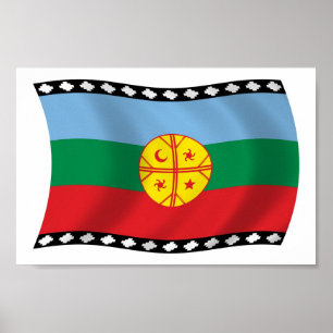 Mapuches Flag Poster Impressão