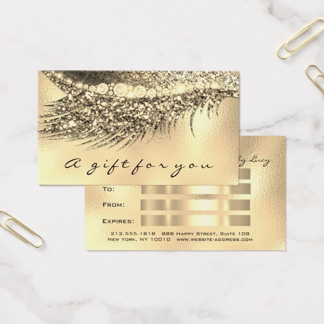 Maquiagem de Glicão de Lash Dourado Metálico do Ce (Escritótio)