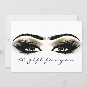Maquiagem de Olhos Lash Brancos Dourados do Certif