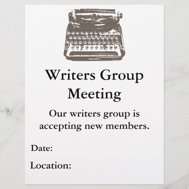 máquina de escrever - folheto (Frente)