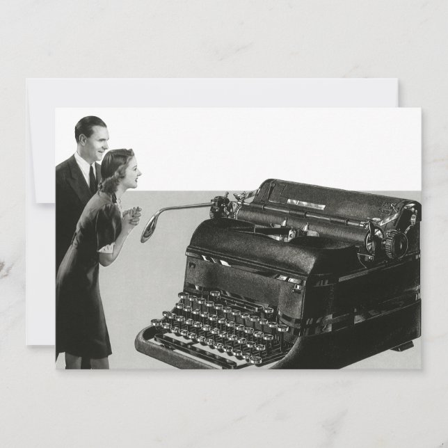 Máquina de Escrever Manual de Negócios Antiga, Máq (Frente)