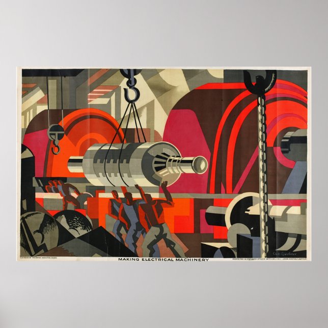 máquinas elétricas poster (Frente)