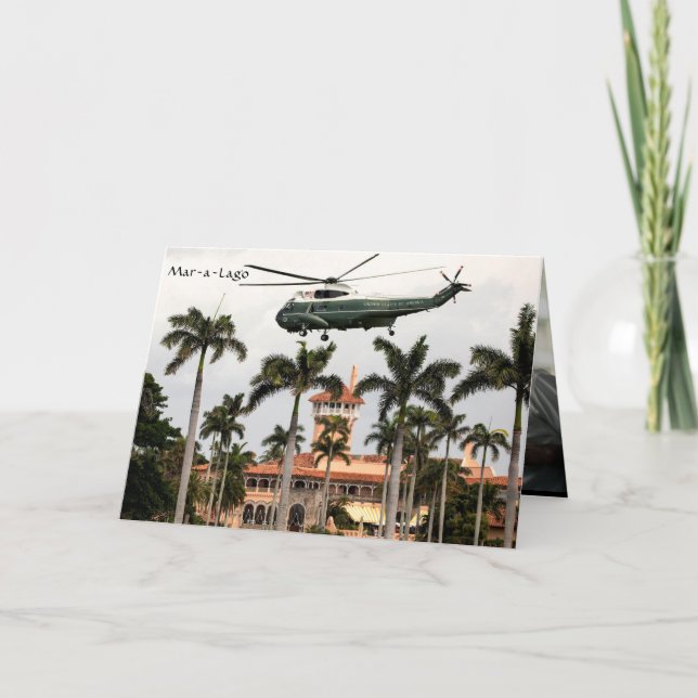 Mar-a-Lago Trump 🎉 50.o Cartão com fotos de anive (Frente)