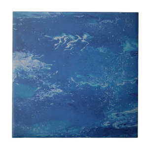 Mar Azul Abstrato Art Sky