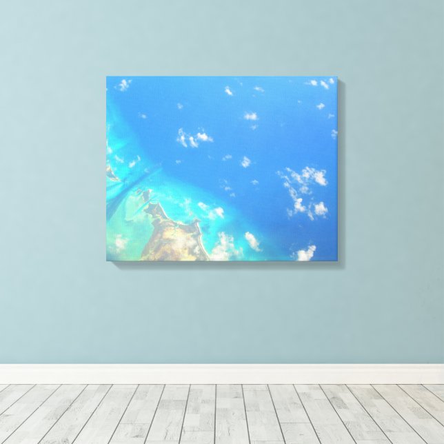 MAR CARRIBEAN Nº 3 NA CANVAS 20 "x 16" (Insitu(piso de madeira))