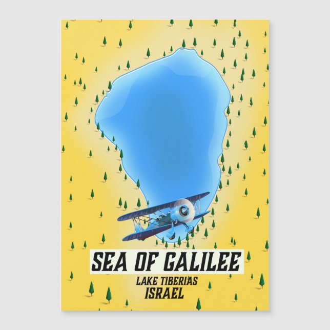 Mar da Galileia - Mapa de Israel poster (Frente)